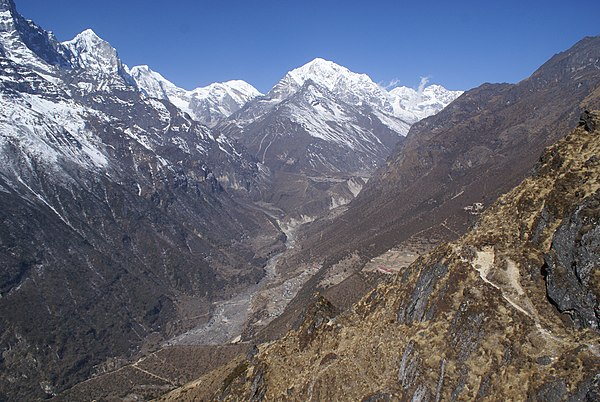 Climbers scaling Parchamo Peak (6,240m) in the remote Dolpo region of Nepal during the Parchamo Peak Climbing 2025 expedition.