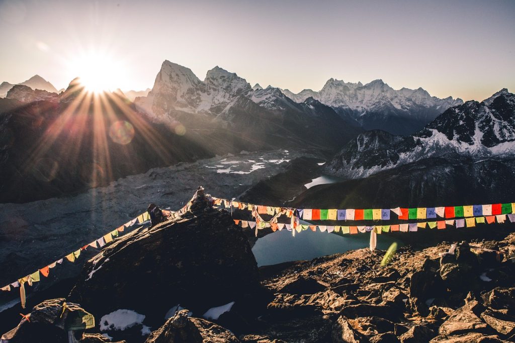 gokyo ri, everest region, lakes, everest, glacier, nature, mountain, nepal, reflection, trekking, peak, trek, valley, snow, travel